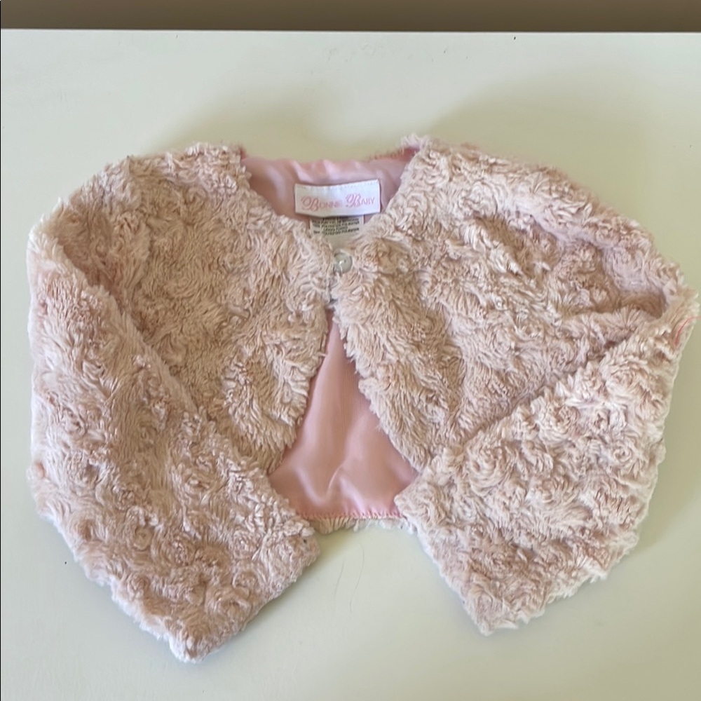 Bonnie Baby Blush Faux Fur Cape